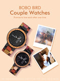 Men's Women's Couples Wood Watches - Black - Men's Watch - 1.73 x 0.82 x 0.45" - Wood - image 12