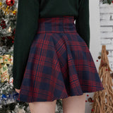 Women's Gothic Retro Punk Plaid Mini Skirt - Black - Skirt - XXL - Polyester - image 13
