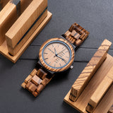 Men's Stylish Wood Quartz Wristwatches - Beige - C-O26 1 / Men's Watch - 8.66 x 1.73 x 0.86 x 0.43" - Wood - image 11