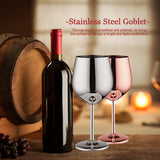 Funki Buys | Glasses | Stainless Steel Wine Goblets 2 Pcs... - A - Silver Bundle Set of 2 / Stainless Steel / 500ml - image 8