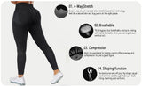 Women's High Waist Yoga Pants Leggings - Dark Gray - Fitness Pants - XL - Spandex Polyester - image 13