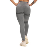 Women's High Waist Yoga Pants Leggings - Dark Gray - Fitness Pants - XL - Spandex Polyester - image 27