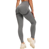 Women's High Waist Yoga Pants Leggings - Dark Gray - Fitness Pants - XL - Spandex Polyester - image 28