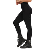 Women's High Waist Yoga Pants Leggings - Dark Gray - Fitness Pants - XL - Spandex Polyester - image 19