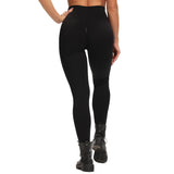 Women's High Waist Yoga Pants Leggings - Dark Gray - Fitness Pants - XL - Spandex Polyester - image 20