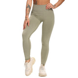 Women's High Waist Yoga Pants Leggings - Dark Gray - Fitness Pants - XL - Spandex Polyester - image 44