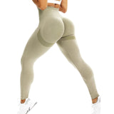 Women's High Waist Yoga Pants Leggings - Dark Gray - Fitness Pants - XL - Spandex Polyester - image 7