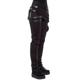 Women's Punk Pants Streetwear Zip Jeans - Black - Punk Pants - 5XL - Polyester - image 4