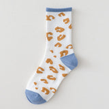 Cow Print Stripes - White/Blue/Brown - 18 / Novelty Socks - One Size - Polyester - image 37