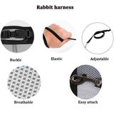 Small Pet Leash Vests Rabbit Cat - Grey - Pet Harness Leash - L - Nylon - image 14