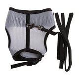 Small Pet Leash Vests Rabbit Cat - Grey - Pet Harness Leash - L - Nylon - image 5