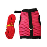 Small Pet Leash Vests Rabbit Cat - Red - Pet Harness Leash - L - Nylon - image 8