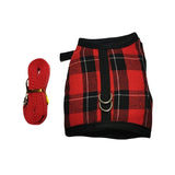 Small Pet Leash Vests Rabbit Cat - Red - Checked / Pet Harness Leash - L - Nylon - image 10