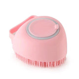 Pet Shampoo Brush and Dispenser - Pink - Heart / Pet Bath Brush - 3.1" x 3.1" x 2.2" - Silicone Rubber - image 7
