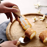 Funki Buys | Cheese Knives | Wood Handled 4 Pcs Set - Beige / 4 Piece Cheese Knife Set / Wood - image 4