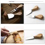 Funki Buys | Cheese Knives | Wood Handled 4 Pcs Set - Beige / 4 Piece Cheese Knife Set / Wood - image 7