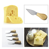 Funki Buys | Cheese Knives | Wood Handled 4 Pcs Set - Beige / 4 Piece Cheese Knife Set / Wood - image 6