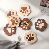 Funki Buys | Coasters | Cat Paw Solid Wood Coasters 4 Pcs - Beige - Paw Coaster / Maple / Wood / M - image 11