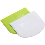 Funki Buys | Cooking Scrapers | Plastic Cake Sp... - Green / White 2 Pcs Spatula Cake Set / Plastic / 4.72" x 3.74" - image 1
