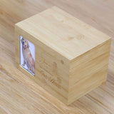 Funki Buys | Cremation Urns | Pet Urns Bamboo Photo Urn - Beige - A / Pet Cremation Urn / Bamboo / 6.3 x 4.3 x 4.3" - image 3