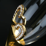 Wedding Champagne Flutes Cake Set x 4 - Clear - 4 Pcs Gold Set - Medium - Crystal - image 12