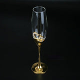 Wedding Champagne Flutes Cake Set x 4 - Clear - 4 Pcs Gold Set - Medium - Crystal - image 8