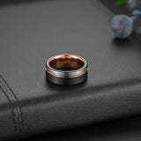Men's Two Tone Wedding Engagement Ring - Black/Silver/Gold - 8mm - 13 - Tungsten - image 3