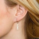 Funki Buys | Earrings | Custom Name Initi... - Custom SMTER01-AB  Font / Silver Color - Earrings / Stainless Steel - image 10