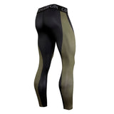 Men's Compression Running Cycling Tights - Green - KC215 / Fitness Pants - XXXL - Polyester Spandex - image 24