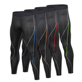 Men's Compression Workout Pants - Black/Red - XXL - Spandex - image 1