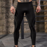 Men's Compression Workout Pants - Black/Red - XXL - Spandex - image 3