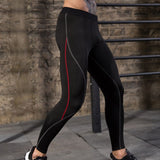 Men's Compression Workout Pants - Black/Red - XXL - Spandex - image 2