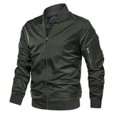 Men's Light Windbreak Bomber Jackets - Green - Bomber Jacket - CN 5XL (US 3XL) - Polyester - image 12