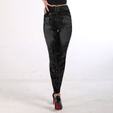 Funki Buys | Pants | Women's High Waist Jeans Jeggings - Black : Jeans Jeggins / 3XL / Polyester Spandex - image 9