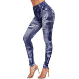 Funki Buys | Pants | Women's High Waist Jeans Jeggings - Black : Jeans Jeggins / 3XL / Polyester Spandex - image 2