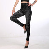 Funki Buys | Pants | Women's High Waist Jeans Jeggings - Black : Jeans Jeggins / 3XL / Polyester Spandex - image 10