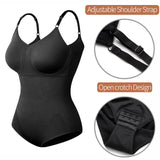 Women's Bodysuit Shaper Shapewear - Black - 2 - Bodysuit - XL - Polyester Spandex - image 3