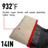 Funki Buys | Gloves | BBQ Smoker Protective G... - Black/Red - Heat Resistant Griller Gloves / 14 inches / Neoprene - image 6
