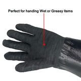Funki Buys | Gloves | BBQ Smoker Protective G... - Black/Red - Heat Resistant Griller Gloves / 14 inches / Neoprene - image 4