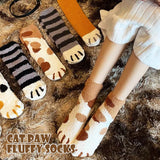 Unisex Fuzzy Warm Paw Print Socks 6 Pcs - Yellow - 6 Pcs / Socks - One Size - EU35-41 - Polyester - image 11