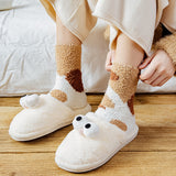 Unisex Fuzzy Warm Paw Print Socks 6 Pcs - Yellow - 6 Pcs / Socks - One Size - EU35-41 - Polyester - image 9