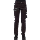 Women's Punk Pants Streetwear Zip Jeans - Black - Punk Pants - 5XL - Polyester - image 1