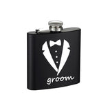 Best Man Gift Sets 7oz Flask + Socks - Groom - Hip Flask / 7oz - Stainless Steel - image 2