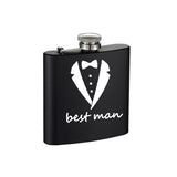 Best Man Gift Sets 7oz Flask + Socks - Best Man - Hip Flask / 7oz - Stainless Steel - image 3