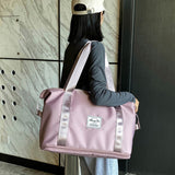 Funki Buys | Bags | Handbags Women's Large Travel Tote Bag - Pink : Travel Bag / Large / Oxford Nylon - image 16