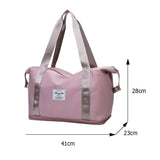 Funki Buys | Bags | Handbags Women's Large Travel Tote Bag - Pink : Travel Bag / Large / Oxford Nylon - image 4