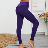 Women's Soft High Waist Yoga Pants - Gray - Yoga Fitness Pants - XXL - Spandex / Polyester - image 35