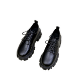 Women's Flat Gothic Punk Lace Up Shoes - Black - Matte Chunky Platform Shoes - 43 B - PU Leather - image 19