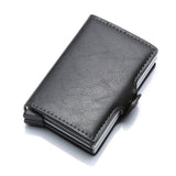 Men's Women's RFID Credit Card Holders - Black - RFID Wallet - 3.74 x 2.55 x 0.59" - PU Leather - image 1