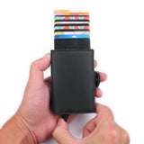 Men's Women's RFID Credit Card Holders - Black - RFID Wallet - 3.74 x 2.55 x 0.59" - PU Leather - image 6